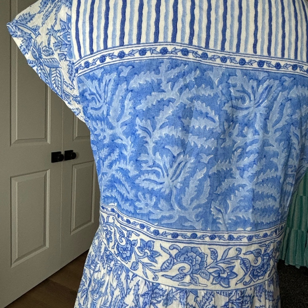 Blue Floral Maxi Dress - Picture 14 of 16